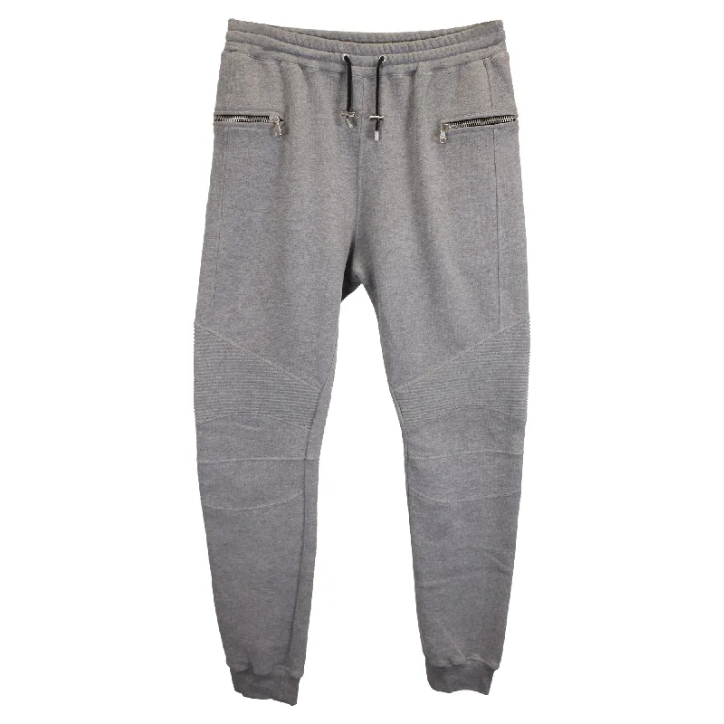 Shop trendy clothing for every season – Special promotion today. Balmain Biker Jogging Pants in Grey Cotton Shop trendy clothing for every season – Special promotion today. Balmain Biker Jogging Pants in Grey Cotton