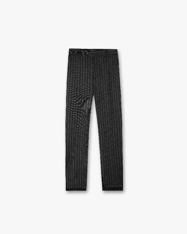  – Shop stylish items today!  Stepped Hem Pant - Black Pinstripe