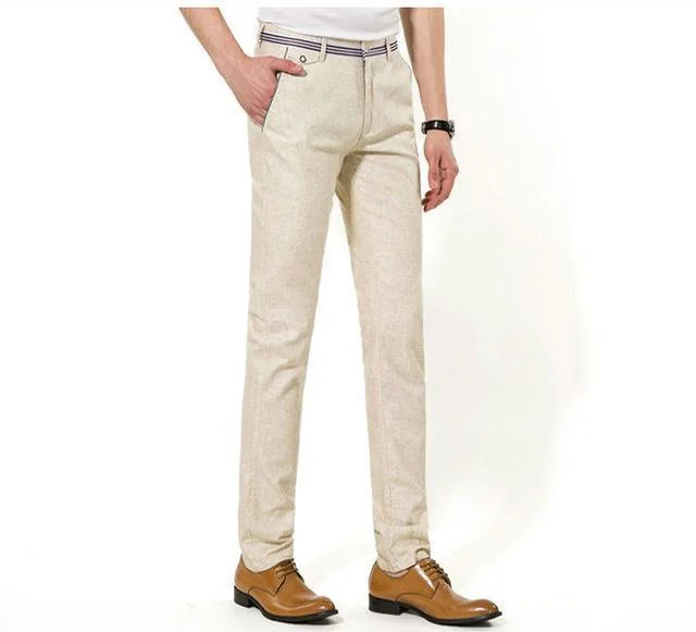 Huge savings on popular clothing styles –  Slim Fit Casual Linen Pants For Men