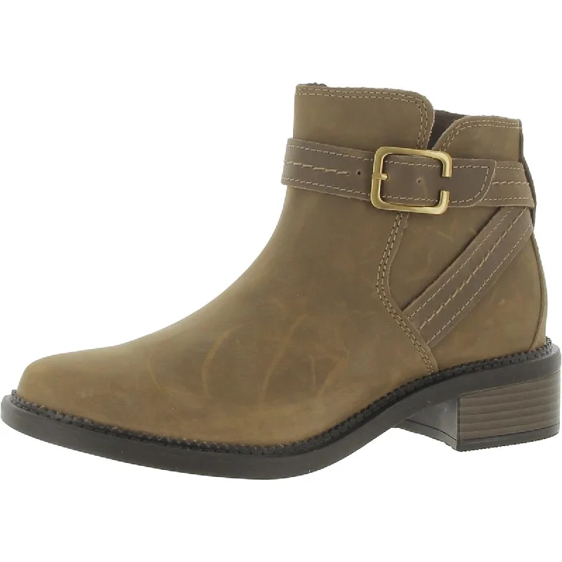 Maye Strap Womens Leather Ankle Booties