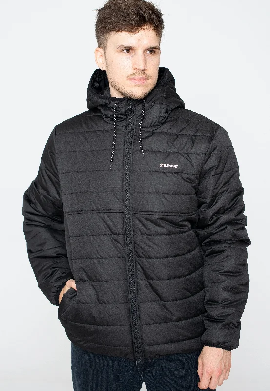 Limited-time promo – up to 70% off on men's essentials.  Element - Alder Puff Fund Flint Black - Jacket