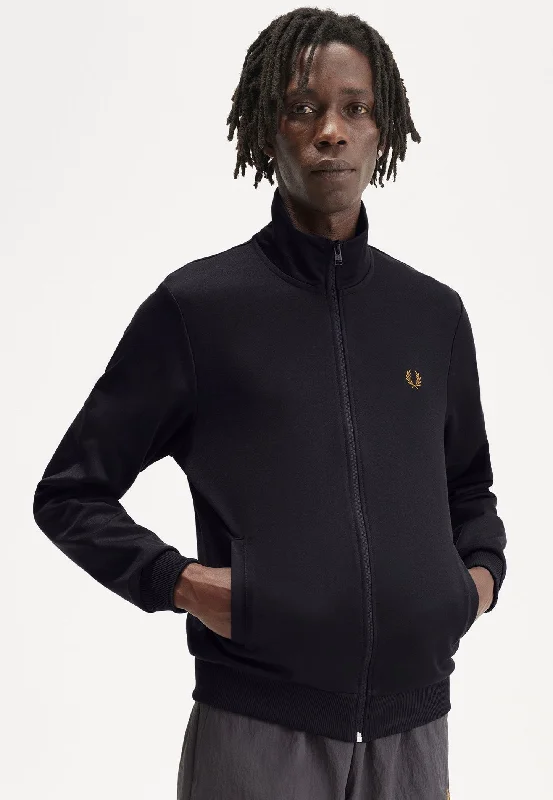 Shop the latest fashion trends with huge savings on all clothing.  Fred Perry - Track Navy/Darkcaramel - Track Jacket