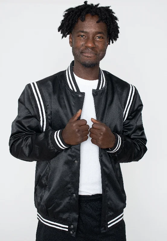 Shop affordable clothing – Limited-time only! Urban Classics - Satin College Black - College Jacket Shop affordable clothing – Limited-time only! Urban Classics - Satin College Black - College Jacket