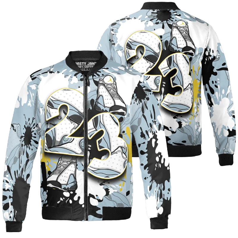 New season, new deals – shop men's clothing now!  NastyJamz Blue Grey 13s Jacket Match Number 23 Paint Too Many Sneakers