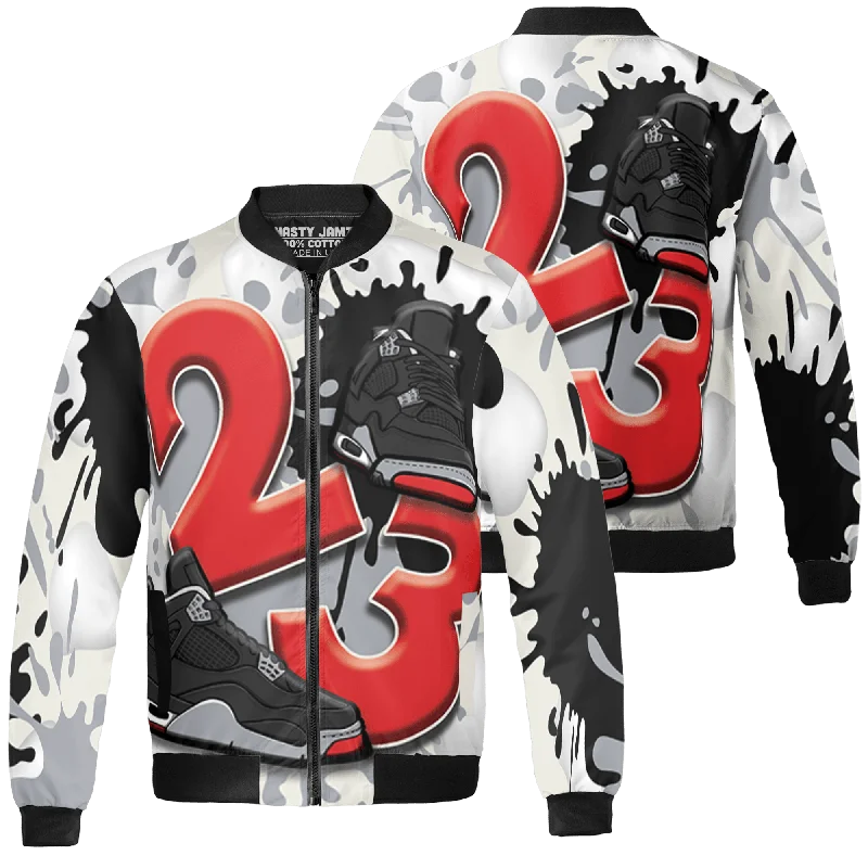 Men’s clothing at unbeatable prices – shop the sale today! NastyJamz Bred Reimagined 4s Jacket Match Number 23 Paint White Monochrome Ball 3D All-Over Print Men’s clothing at unbeatable prices – shop the sale today! NastyJamz Bred Reimagined 4s Jacket Match Number 23 Paint White Monochrome Ball 3D All-Over Print