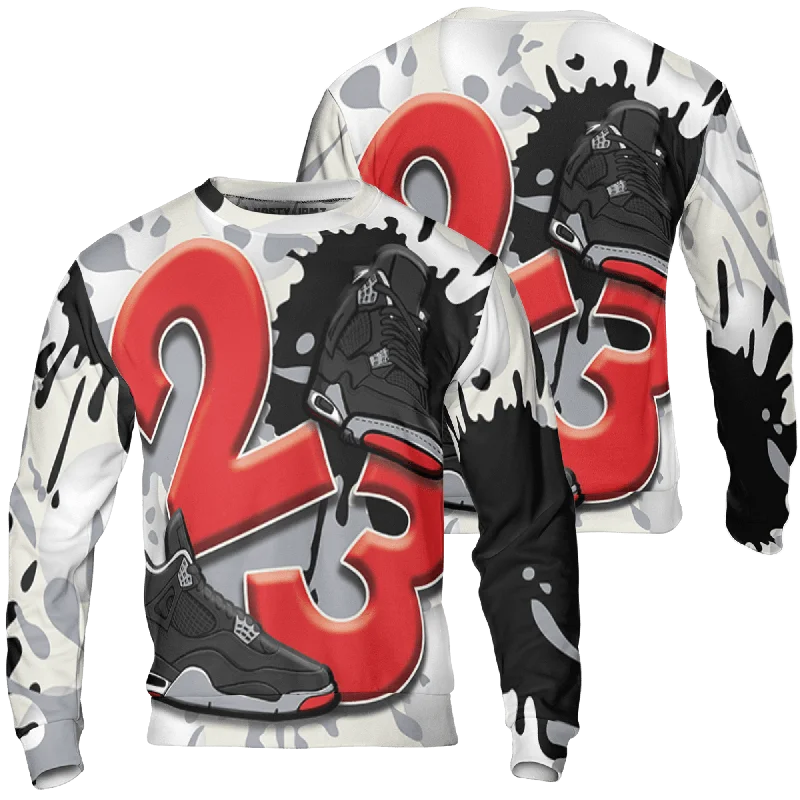 Shop men’s fashion for less – prices slashed on select items. NastyJamz Bred Reimagined 4s Sweatshirt Match Number 23 Paint White Monochrome Ball 3D All-Over Print Shop men’s fashion for less – prices slashed on select items. NastyJamz Bred Reimagined 4s Sweatshirt Match Number 23 Paint White Monochrome Ball 3D All-Over Print