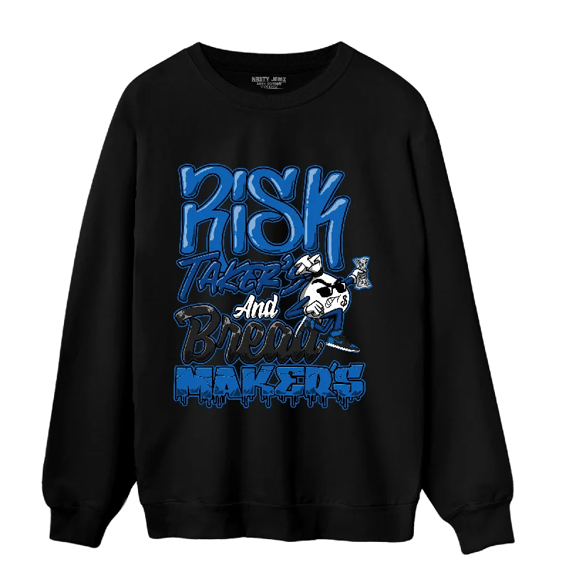 Clearance sale – shop men's clothing at discounted prices! NastyJamz Royal Reimagined 1s Sweatshirt Match Making Our Bread Clearance sale – shop men's clothing at discounted prices! NastyJamz Royal Reimagined 1s Sweatshirt Match Making Our Bread