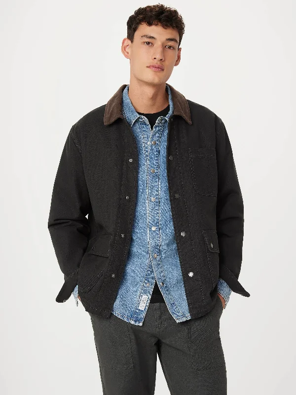 Big discounts on men’s wear – Shop now and save! The Canvas Barn Jacket in Washed Black Big discounts on men’s wear – Shop now and save! The Canvas Barn Jacket in Washed Black