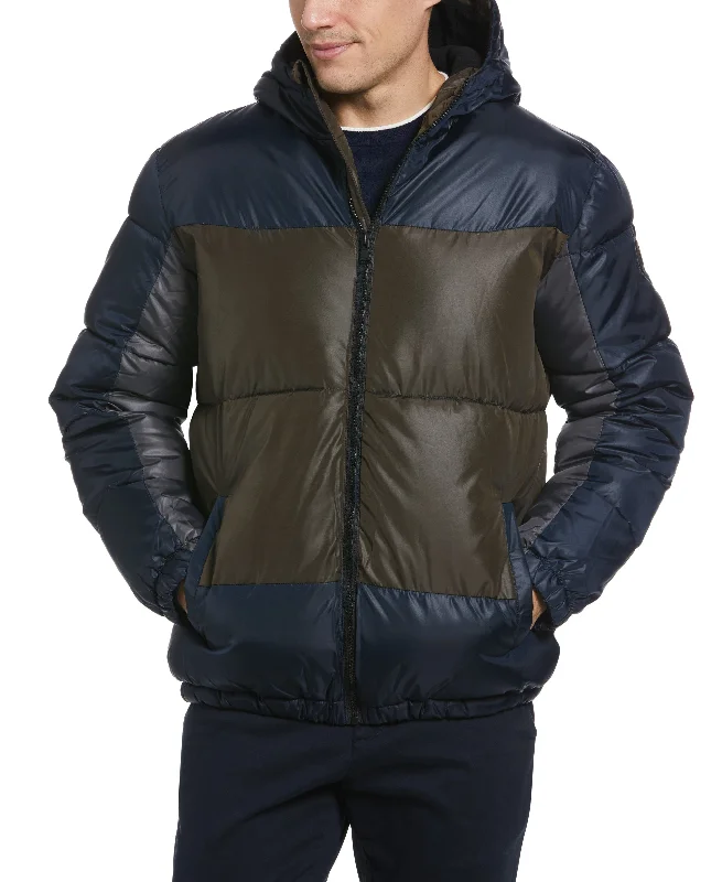 – Shop now and save big.  Colorblock Hooded Puffer Jacket