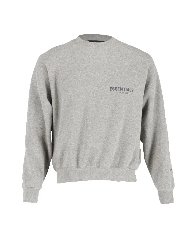 Shop the best in men’s fashion for less – limited-time sale! Fear of God Essentials Logo Print Sweatshirt in Grey Cotton Shop the best in men’s fashion for less – limited-time sale! Fear of God Essentials Logo Print Sweatshirt in Grey Cotton