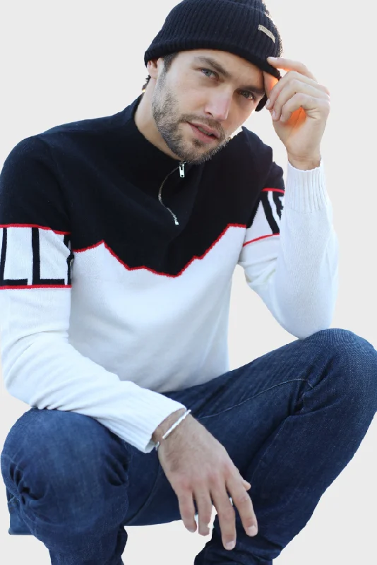 Shop the latest men's clothing trends at a fraction of the price. Half-Zipped Cashmere Blend Sweater Shop the latest men's clothing trends at a fraction of the price. Half-Zipped Cashmere Blend Sweater