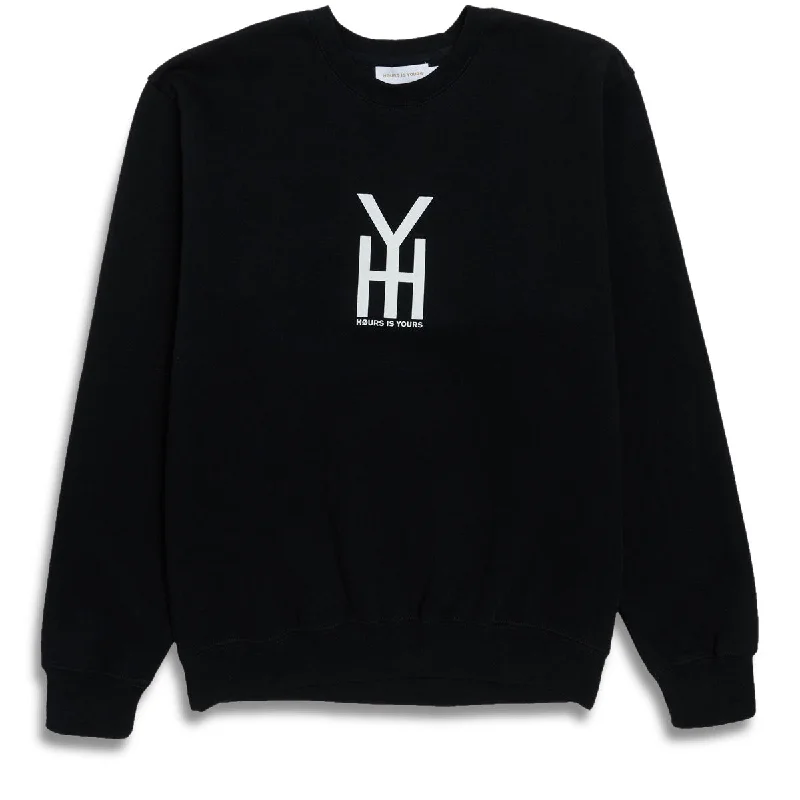 Limited-time offer!  Hours Is Yours HIY Crew Sweater - Black
