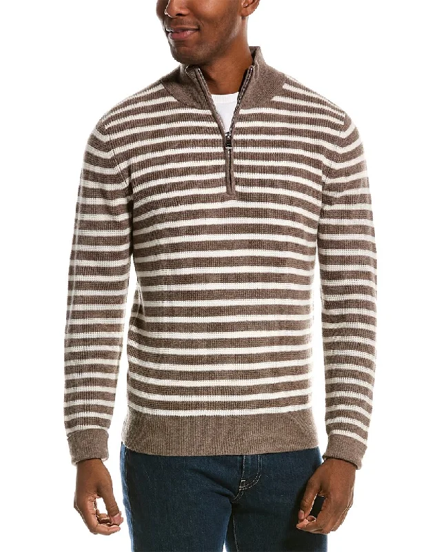 Shop the best clothing sale – Limited-time offer.  Kier + J Waffle Quarter-Zip Wool & Cashmere-Blend Sweater
