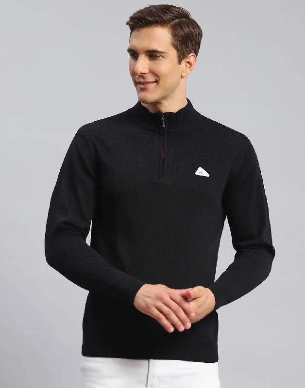 Shop now and enjoy massive savings on stylish clothing for all seasons. Men Black Solid High Neck Full Sleeve Pullover Shop now and enjoy massive savings on stylish clothing for all seasons. Men Black Solid High Neck Full Sleeve Pullover