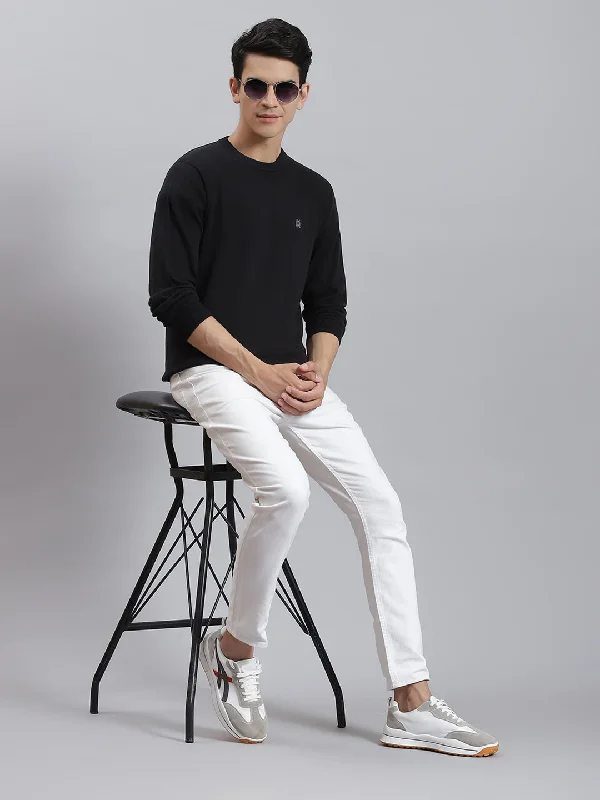 Shop now for the latest fashion trends and enjoy special promotions! Men Black Solid Round Neck Full Sleeve Sweaters/Pullovers Shop now for the latest fashion trends and enjoy special promotions! Men Black Solid Round Neck Full Sleeve Sweaters/Pullovers