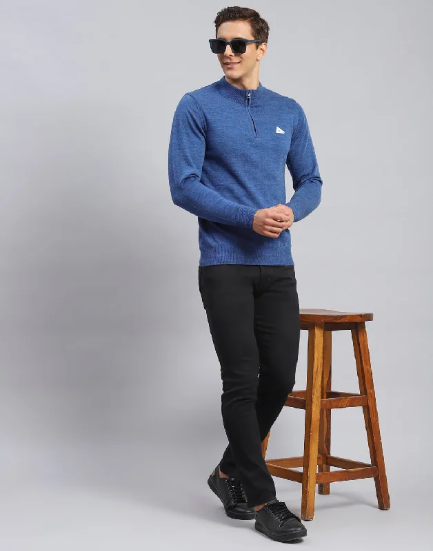 Big discounts – Shop now for amazing deals. Men Blue Solid High Neck Full Sleeve Pullover Big discounts – Shop now for amazing deals. Men Blue Solid High Neck Full Sleeve Pullover