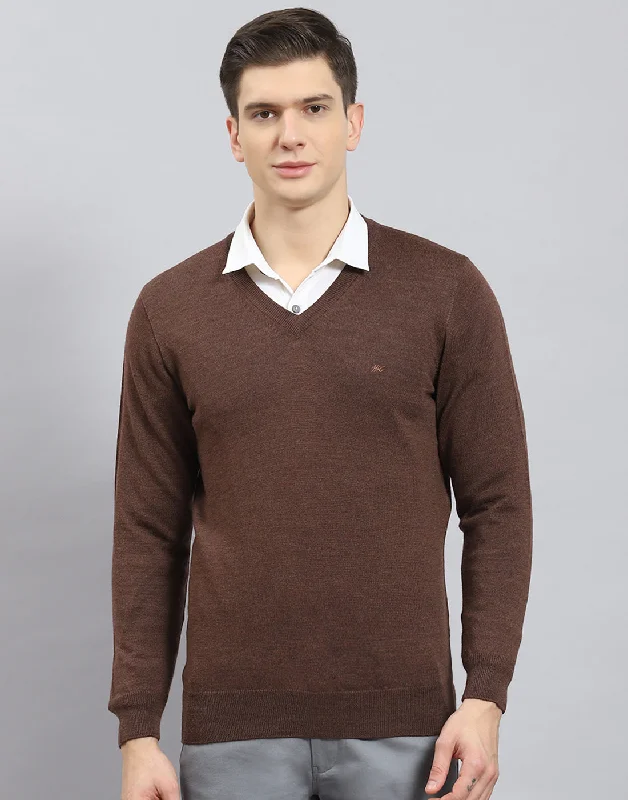 Special offers on the latest clothing collections – Don’t miss out! Men Brown Solid V Neck Full Sleeve Pullover Special offers on the latest clothing collections – Don’t miss out! Men Brown Solid V Neck Full Sleeve Pullover