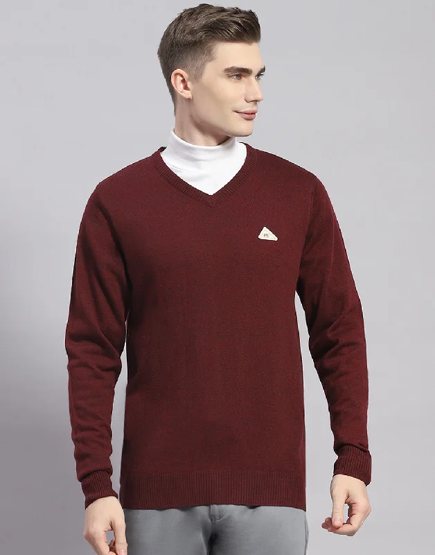 Limited-time discounts on clothing you’ll love Men Maroon Solid V Neck Full Sleeve Pullover Limited-time discounts on clothing you’ll love Men Maroon Solid V Neck Full Sleeve Pullover