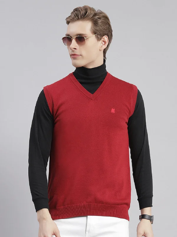 – Shop now and save big.  Men Maroon Solid V Neck Sleeveless Sweaters/Pullovers