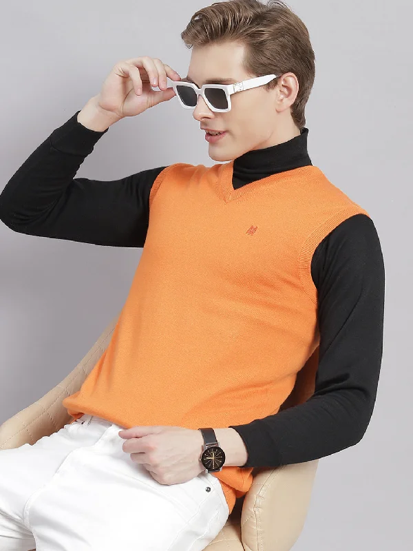 Shop affordable and stylish clothing – Limited-time discounts. Men Orange Solid V Neck Sleeveless Sweaters/Pullovers Shop affordable and stylish clothing – Limited-time discounts. Men Orange Solid V Neck Sleeveless Sweaters/Pullovers