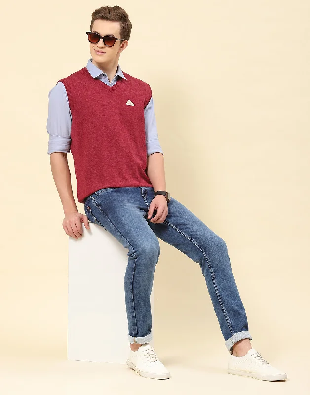 Flash sale: Men’s clothing essentials at irresistible prices! Men Red Solid V Neck Sleeveless Sweater Flash sale: Men’s clothing essentials at irresistible prices! Men Red Solid V Neck Sleeveless Sweater