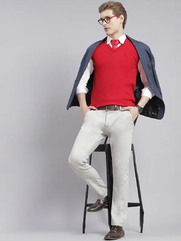 Shop the best clothing sales of the year! Men Red Solid V Neck Sleeveless Sweaters/Pullovers Shop the best clothing sales of the year! Men Red Solid V Neck Sleeveless Sweaters/Pullovers