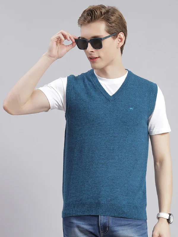 Shop fashion favorites at discounted prices – Limited time offer. Men Teal Blue Solid V Neck Sleeveless Sweaters/Pullovers Shop fashion favorites at discounted prices – Limited time offer. Men Teal Blue Solid V Neck Sleeveless Sweaters/Pullovers