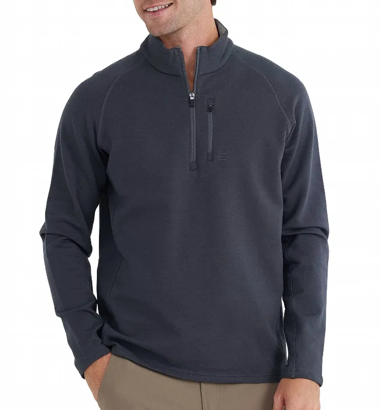 Shop now and enjoy massive savings on stylish clothing for all seasons. Men's Bamboo Heritage Quarter Zip Jacket In Graphite Shop now and enjoy massive savings on stylish clothing for all seasons. Men's Bamboo Heritage Quarter Zip Jacket In Graphite