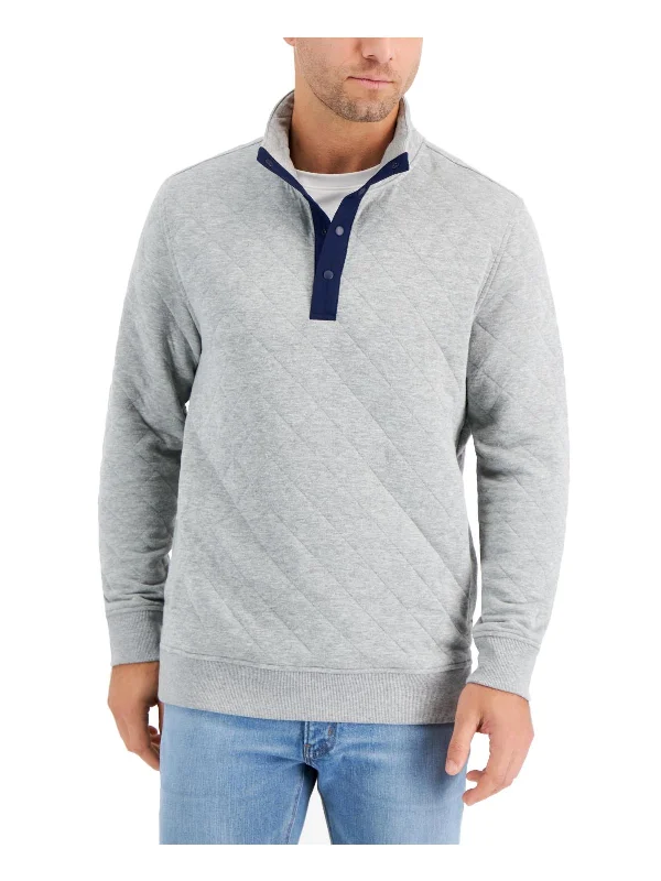 Seasonal sale  Mens Sweatshirt Mock Neck Pullover Sweater