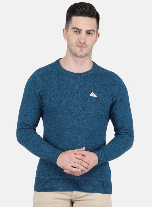 Flash discounts on men’s clothing – Don’t miss out!  Men Blue Solid Pullover