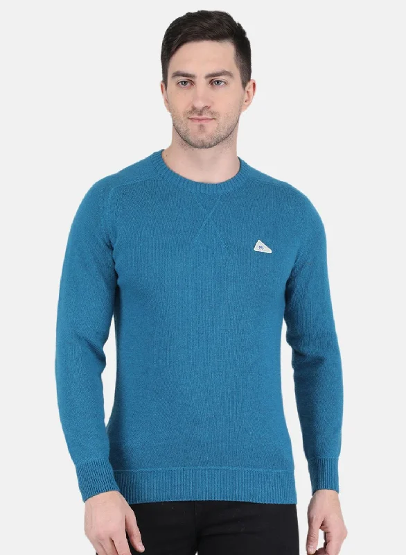 Huge savings on popular clothing styles –  Men Blue Solid Pullover
