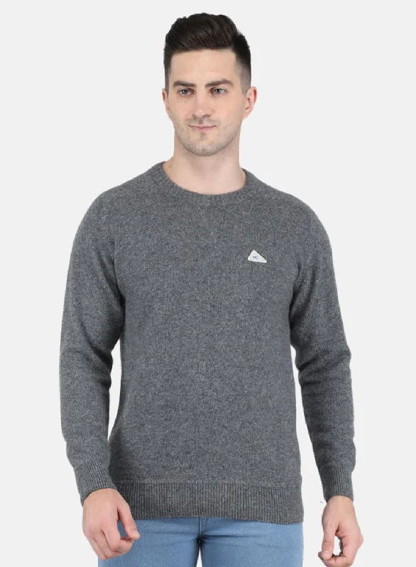 Flash deals on men’s  clothing – Grab yours today!  Men Grey Solid Pullover