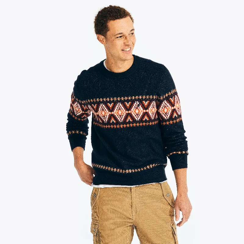 Shop now and enjoy massive savings on stylish clothing for all seasons. Nautica Mens Fair Isle Crewneck Sweater Shop now and enjoy massive savings on stylish clothing for all seasons. Nautica Mens Fair Isle Crewneck Sweater