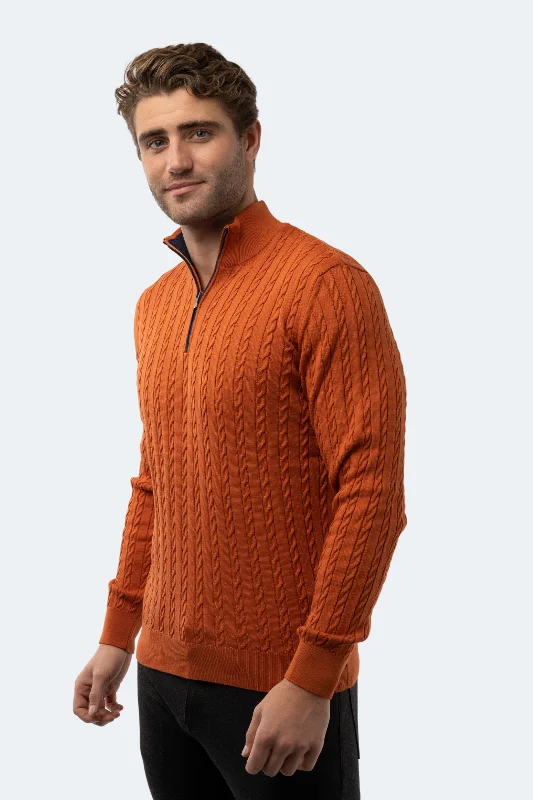 Seasonal discounts on stylish clothes – Perfect for any occasion! Orange Knit Quarter Zip Seasonal discounts on stylish clothes – Perfect for any occasion! Orange Knit Quarter Zip