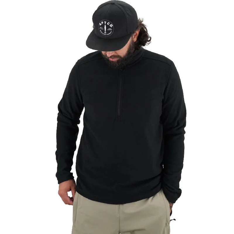 – Shop trendy clothing now.  Sundown Fishing 1/4 Zip Fleece Jacket In Black
