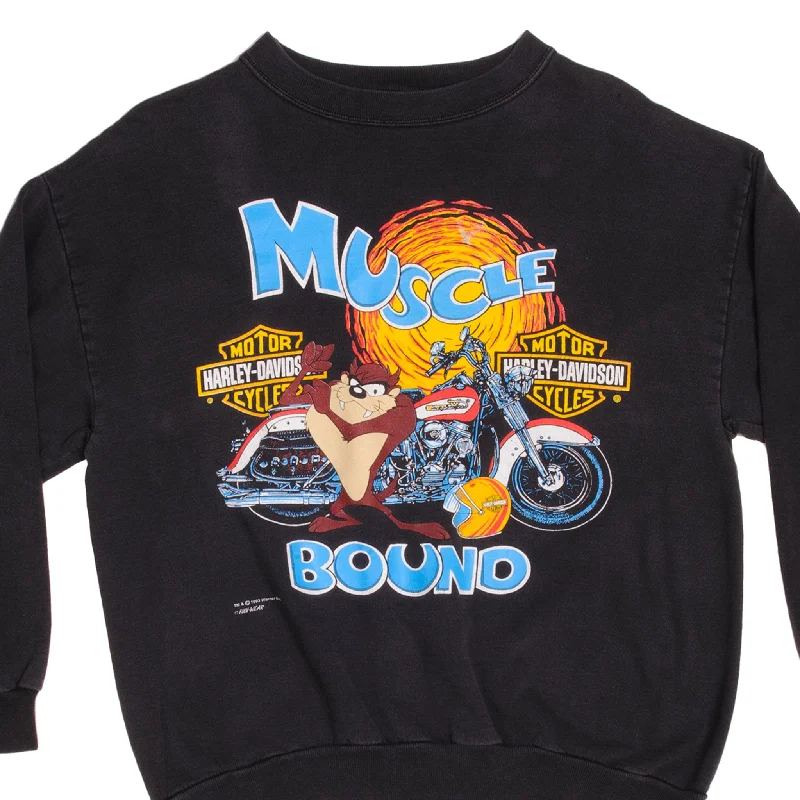 Limited-time sale: Save on all your favorite clothing items. VINTAGE HARLEY DAVIDSON TAZ LOONEY TUNES SWEATSHIRT SIZE LARGE 1993 MADE IN USA Limited-time sale: Save on all your favorite clothing items. VINTAGE HARLEY DAVIDSON TAZ LOONEY TUNES SWEATSHIRT SIZE LARGE 1993 MADE IN USA