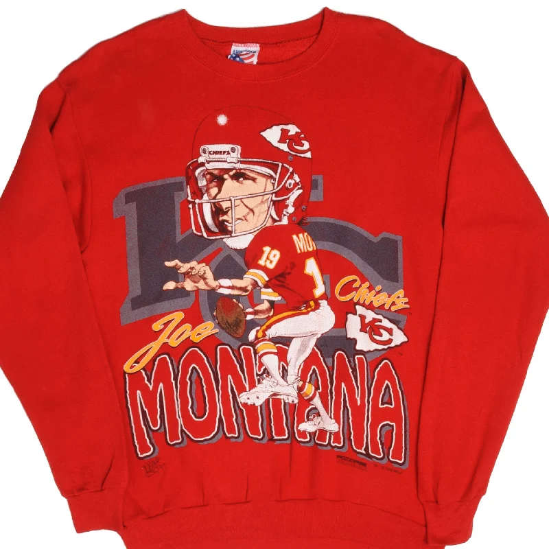 Buy now, pay later – exclusive savings on men’s clothing. VINTAGE NFL KANSAS CITY CHIEFS JOE MONTANA SWEATSHIRT SIZE LARGE 1993 MADE USA Buy now, pay later – exclusive savings on men’s clothing. VINTAGE NFL KANSAS CITY CHIEFS JOE MONTANA SWEATSHIRT SIZE LARGE 1993 MADE USA