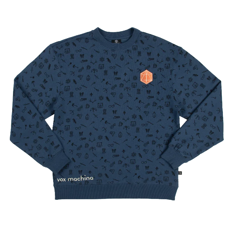Save on stylish, high-quality clothing for every occasion – Toss Pattern Icons Blue Crew Sweatshirt Save on stylish, high-quality clothing for every occasion – Toss Pattern Icons Blue Crew Sweatshirt