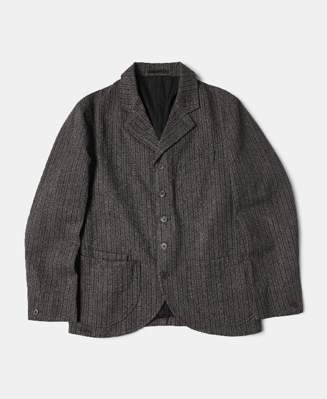 Get fresh fashion for less – Shop trendy clothing at discounted prices. 1900s French Salt & Pepper Striped Chambray Sack Jacket Get fresh fashion for less – Shop trendy clothing at discounted prices. 1900s French Salt & Pepper Striped Chambray Sack Jacket