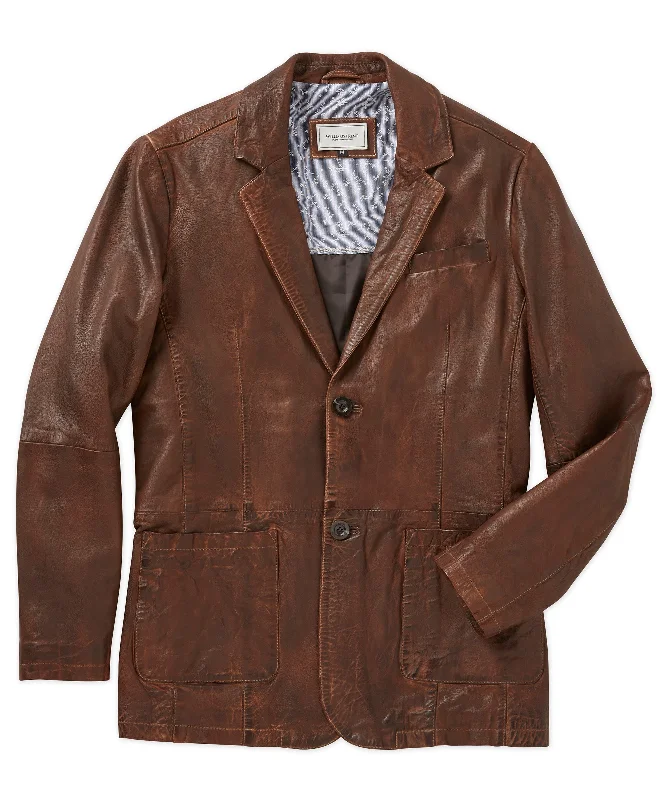 Flash sale: Save big on men's clothing this weekend!  Antiqued Lambskin Blazer