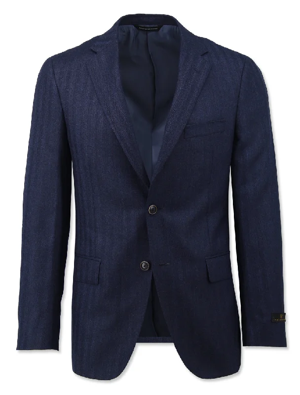 Final clearance: Men’s clothing items up to 70% off!  Navy Herringbone Sport Coat