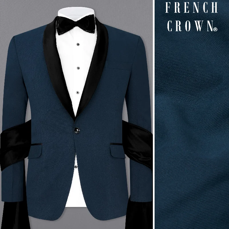Limited-time discounts on clothing you’ll love Big Stone Blue Premium Cotton Designer Tuxedo Blazer with Shawl Limited-time discounts on clothing you’ll love Big Stone Blue Premium Cotton Designer Tuxedo Blazer with Shawl
