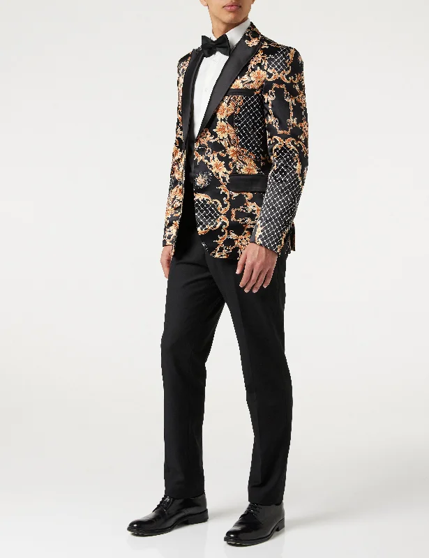 Shop stylish, comfortable men’s clothing at discounted prices. BLACK DINNER PRINTED GOLD FLORAL DAMASK JACKET Shop stylish, comfortable men’s clothing at discounted prices. BLACK DINNER PRINTED GOLD FLORAL DAMASK JACKET