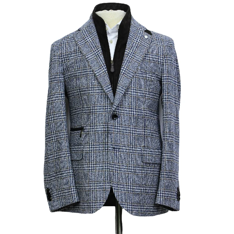 Shop online now for exclusive savings on men’s clothing. Blue & Brown Prince-of-Wales Wool Hybrid Sport Jacket with Bib - Luigi Bianchi Shop online now for exclusive savings on men’s clothing. Blue & Brown Prince-of-Wales Wool Hybrid Sport Jacket with Bib - Luigi Bianchi