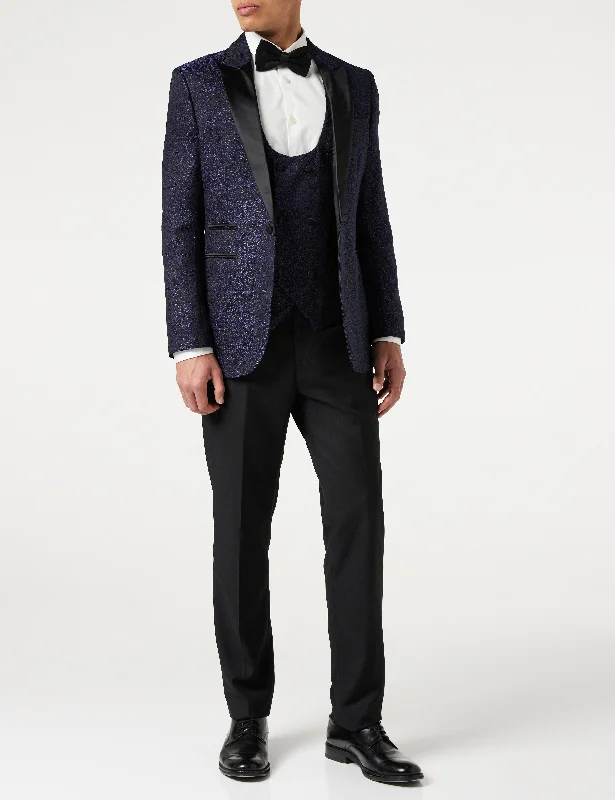 Exclusive deals on men’s fashion – Shop now and save big! BRIAN - Floral Jacquard Print Blue Tuxedo Jacket With Waistcoat Exclusive deals on men’s fashion – Shop now and save big! BRIAN - Floral Jacquard Print Blue Tuxedo Jacket With Waistcoat