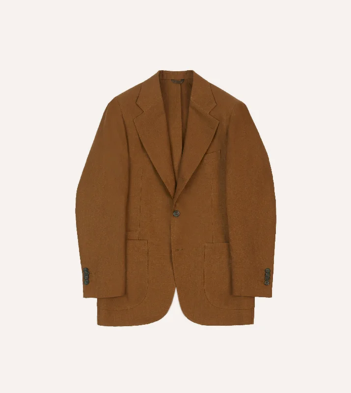 Last chance! Men’s clothing at unbeatable prices.  Brown Irish Linen Tailored Jacket