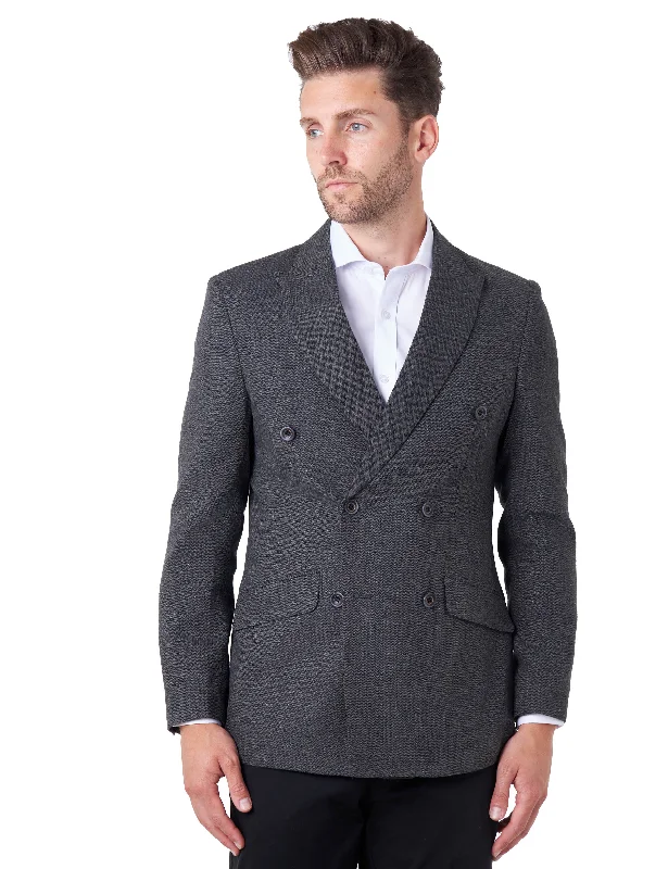 Time to shop! Men’s clothing deals you can’t resist. CALIX – Dark Grey Herringbone Tailored Double Breasted Blazer Time to shop! Men’s clothing deals you can’t resist. CALIX – Dark Grey Herringbone Tailored Double Breasted Blazer