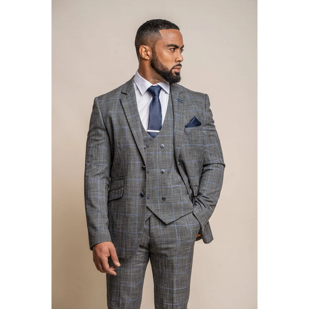 Exclusive online discounts – Shop clothing for every occasion! Power - Men's Grey Check Slim Fit Blazer Exclusive online discounts – Shop clothing for every occasion! Power - Men's Grey Check Slim Fit Blazer
