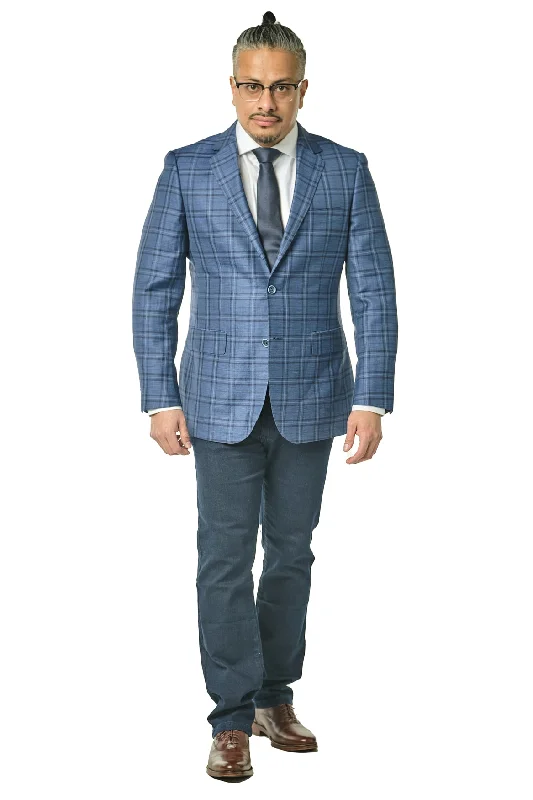 Shop the best clothing sales of the year! Modern Fit Blue Check Loro Piana Sport Jacket B-SJ-LP-21P5 Shop the best clothing sales of the year! Modern Fit Blue Check Loro Piana Sport Jacket B-SJ-LP-21P5