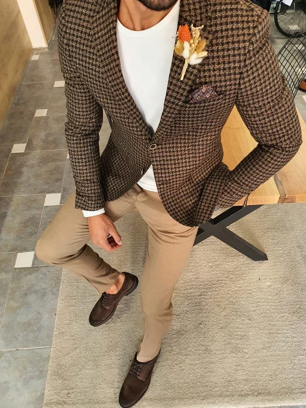 Last chance! Men’s clothing at unbeatable prices.  Edmond Camel Slim Fit Blazer